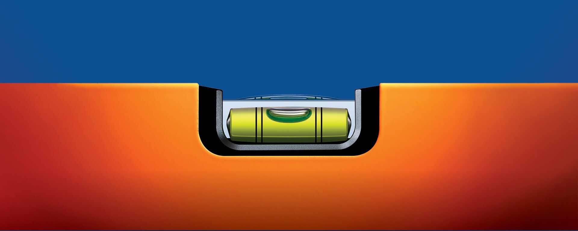 Closeup of a bubble level