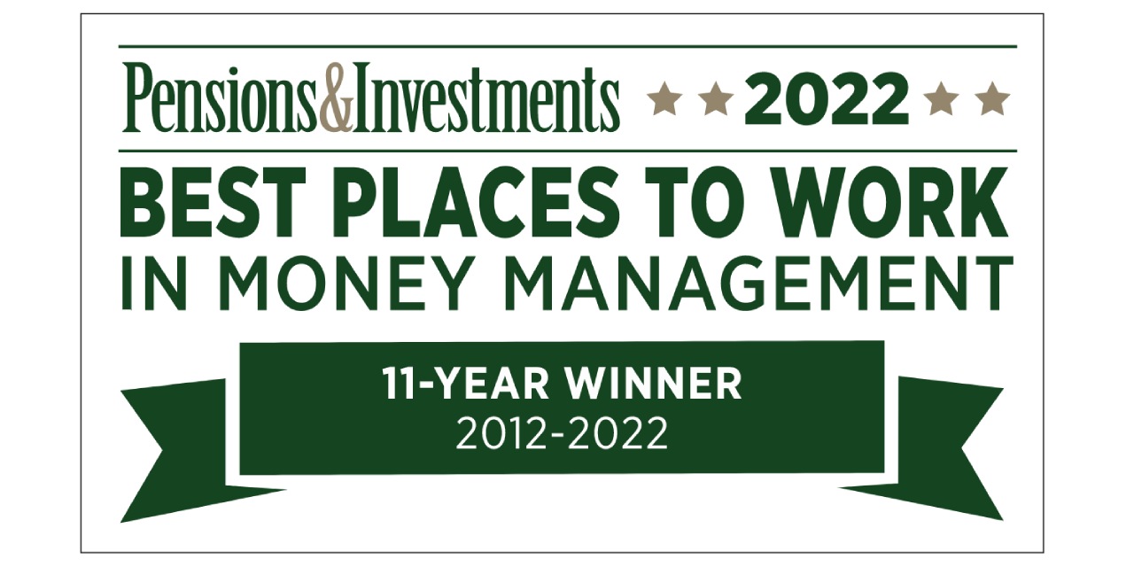 Pensions & Investments 2022 Best Places to Work in Money Management logo