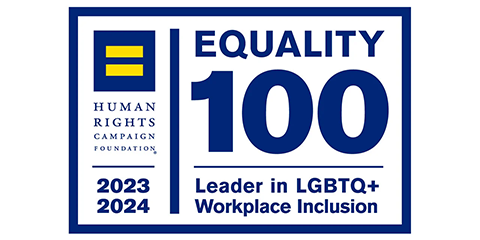 2023-2024 Human Rights Campaign Foundation - Leader in LGBTQ+ Workplace Inclusion Logo