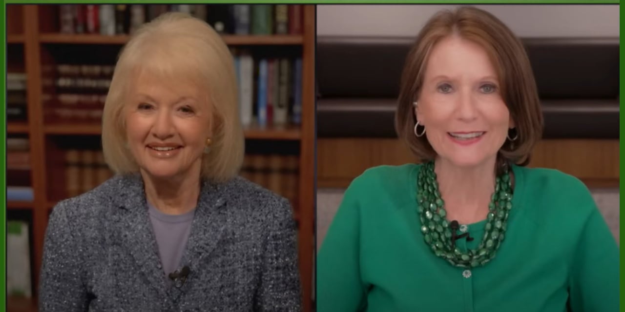 Consuelo Mack and Mary Ellen Stanek side by side during an interview.